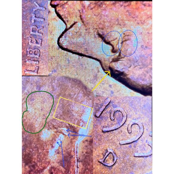 1993D Lincoln Cent Doubled Double Die Ear Xtra VDB Phantom Images Die Clash READ - Picture 6 of 10